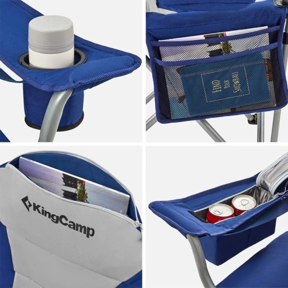 KingCamp DELUXE SANDALYE (MAVI/GRI) - Resim 3