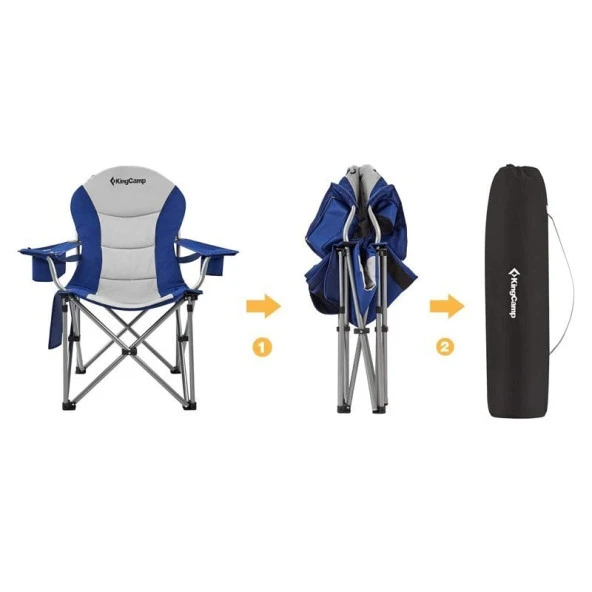 KingCamp DELUXE SANDALYE (MAVI/GRI) - Resim 7