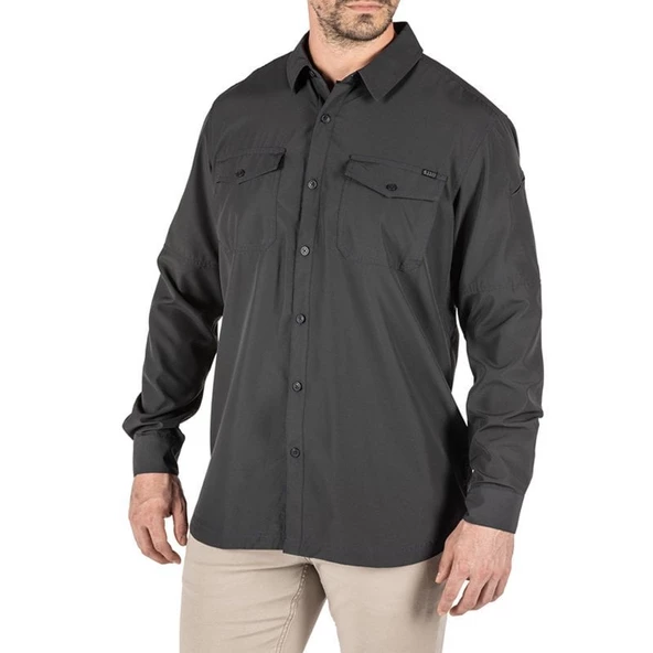 5.11 MARKSMAN L/S GRI GOMLEK - Resim 6