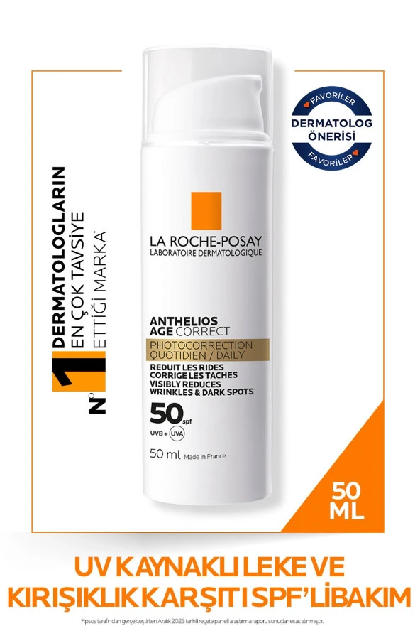 La Roche Posay Anthelios Age Correct SPF50+ Yaşlanma Karşıtı Yüz Güneş Kremi 50 ml ürün görseli 1
