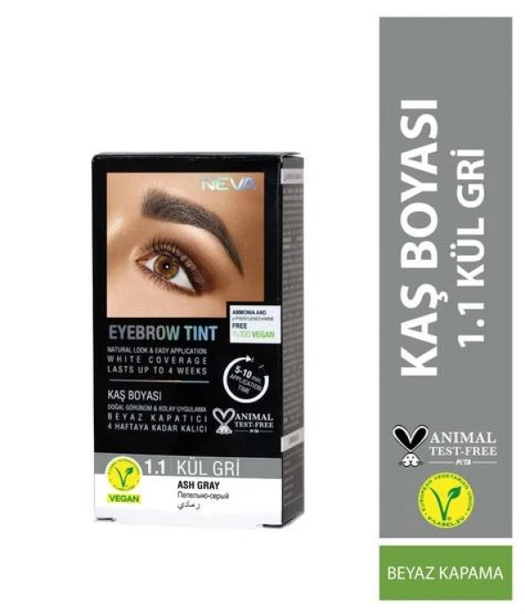 Neva Kaş Boyası %100 Vegan Amonyaksız 1.1 Kül Gri ürün görseli 1