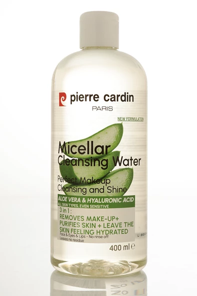 Pierre Cardin Gently Cleansing Micellar Water with Aloe Vera & Hyaluronic Acid-Makyaj Temizleme Suyu 400 ml ürün görseli 1