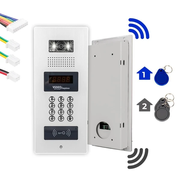 Powermaster Kapı Kilidi Sistemi İntercom Kapı Kilit Apartman Zil Paneli Şifreli Çipli - Resim 2