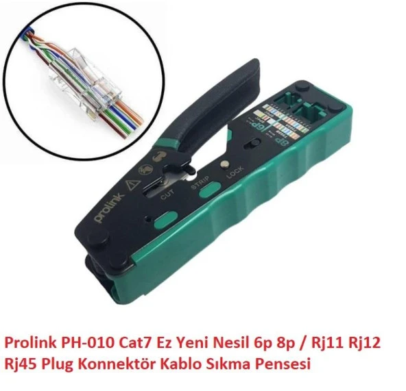 Prolink PH-010 Cat7 Ez 6p 8p / Rj11 Rj12 Rj45 Yeni Nesil Konnektör Sıkma Pensesi ürün görseli 1
