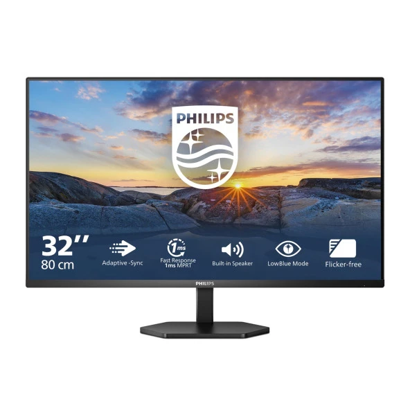 Philips 32E1N3100LA 31.5" 75Hz 4Ms VGA+HDMI FullHD Adaptive-Sync VA Vesa Monitör ürün görseli 1