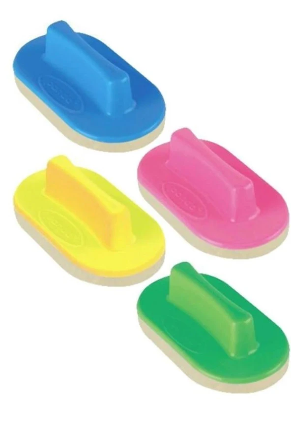 Tahta Silgisi Plastik Saplı 4 Adet Beyaz Yazı Tahta Silgisi Okul Sınıf Büro ürün görseli 1