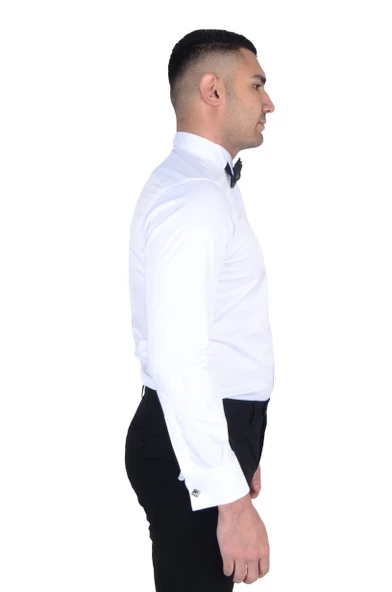 Cengiz İnler Ata Yaka Taş Düğmeli Slimfit Damatlık ürün görseli 1
