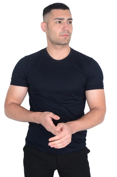 Erkek Sıfır Yaka Floş T-SHIRT - Resim 4