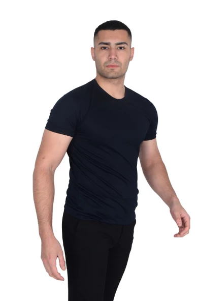 Erkek Sıfır Yaka Floş T-SHIRT - Resim 10