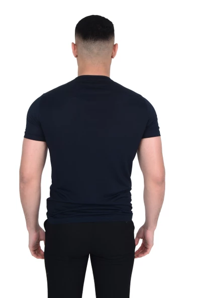 Erkek Sıfır Yaka Floş T-SHIRT - Resim 8
