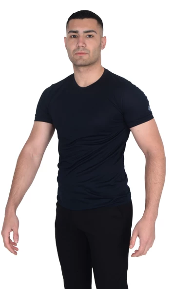 Erkek Sıfır Yaka Floş T-SHIRT - Resim 2