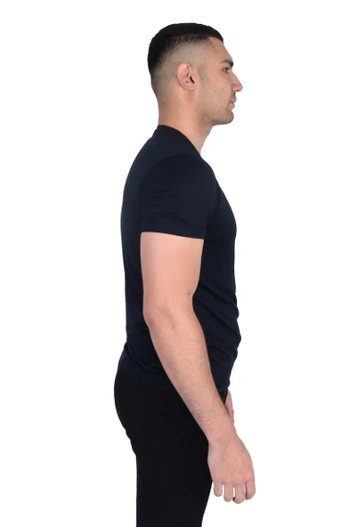 Erkek Sıfır Yaka Floş T-SHIRT - Resim 6