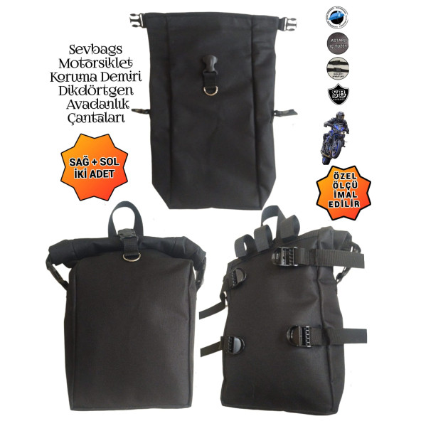 SEVBAGS MOTORSİKLET KORUMA DEMİRİ DİKDÖRTGEN AVADANLIK ÇANTALARI 600 ürün görseli 1