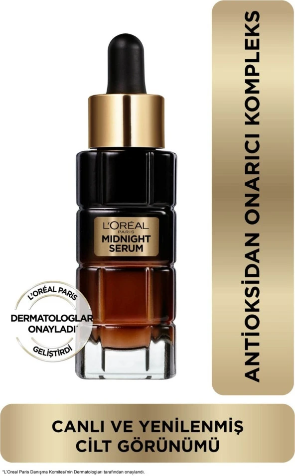 Loreal Midnight Serum Cilt Yenileme & Cilt Görünümü Canlandırma Etkili- 30 ml ürün görseli 1