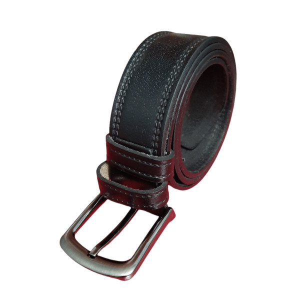 Erkek 4 Cm. Siyah Hakiki Deri (Vejetal Dana Derisi) Gvn-0052 ürün görseli 1