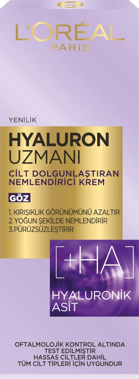 L'oréal Paris Hyaluron Uzmanı Cilt Dolgunlaştıran Nemlendirici Göz Kremi 15ML ürün görseli 1