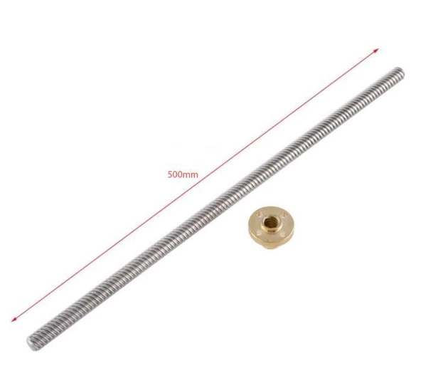 T8 8 Hatve Trapez Mil+Somun(500mm) - Resim 9