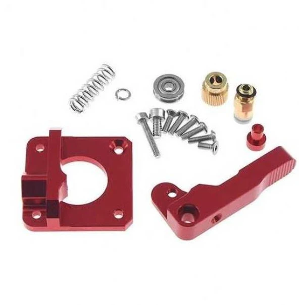 MK8 Alüminyum Kırmızı Extruder 1.75mm(Sol) ürün görseli 1