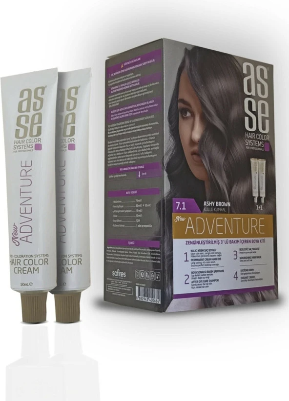 Asse Adventure Set Saç Boyası No:7.1 Küllü Kumral ürün görseli 1