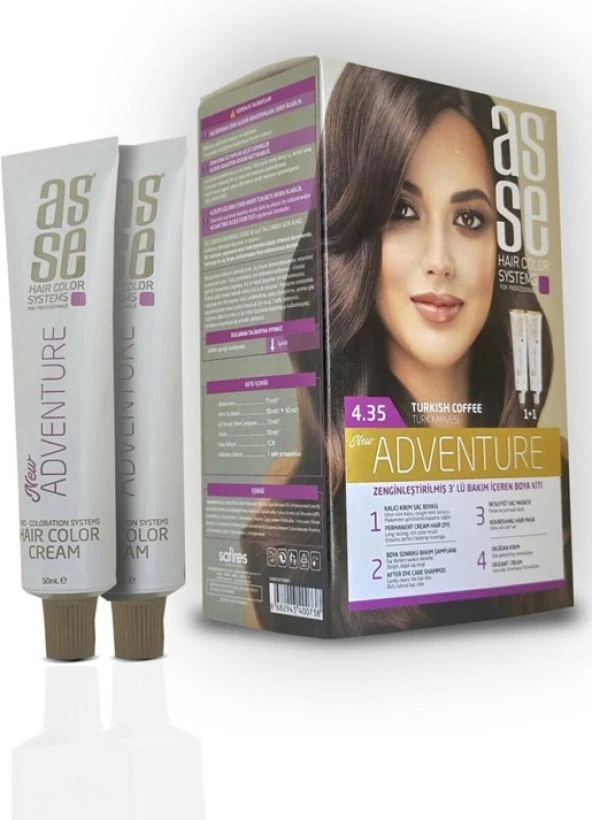 Asse Adventure Set Saç Boyası No:4.35 Türk Kahvesi ürün görseli 1