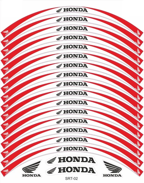 Honda CB 125 F Jant Şeridi Beyaz - Kırmızı ürün görseli 1
