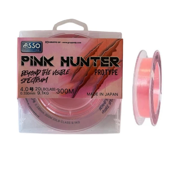 Asso Pink Hunter 300mt 0.33mm Surf FC COATED Visible Line Fluorocarbon Kaplama Misina ürün görseli 1