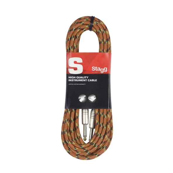 STAGG ENSTRÜMAN KABLOSU ÖRGÜ SARGILI 3METRE TURUNCU SGC3VT OR ürün görseli 1