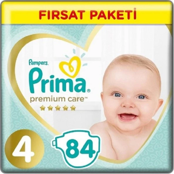 Prima Premium Care Bebek Bezi 4 Beden Maxi 84lü Süper Fırsat Paketi ürün görseli 1