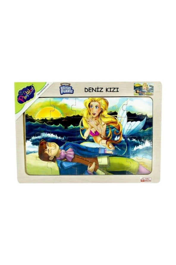 Play Wood Ahşap Eğitici Puzzle Deniz Kızı ONY-28 ürün görseli 1