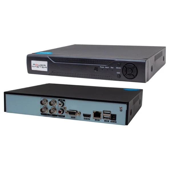 Powermaster PM-12180 4 Kanal 5MP Destekli 1080N H265 Xmeye Video Çıkışlı DVR/XVR Kayıt Cihazı ürün görseli 1