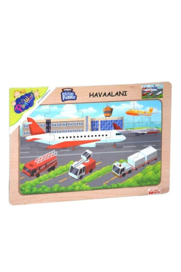 Play Wood Ahşap Eğitici Puzzle Havaalanı ONY-233 ürün görseli 1