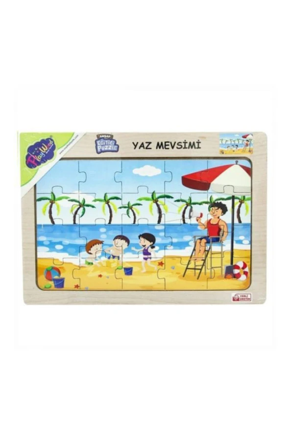 Play Wood Ahşap Eğitici Puzzle Yaz Mevsimi ONY-117 ürün görseli 1