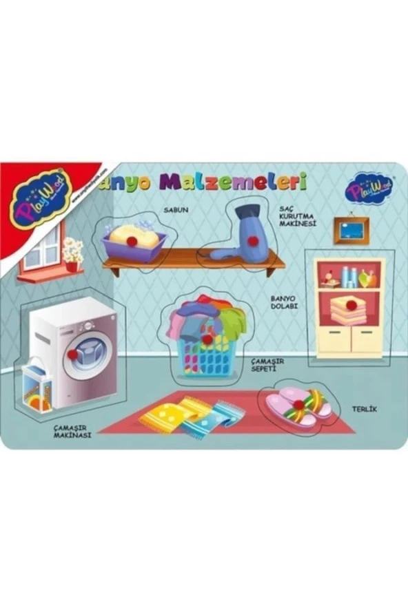 Play Wood Ahşap Tutmalı Banyo Malzemeleri ONY-296/297 ürün görseli 1