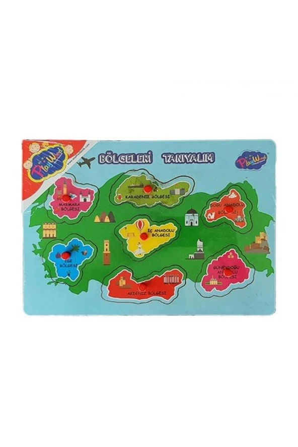 Play Wood Ahşap Tutmalı Kitapları ve Bölgeleri Tanıyalım ürün görseli 1