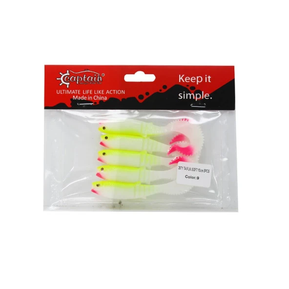 Captain 3571 Taifun Soft 10cm 5gr Silikon Yem No:9 (5'li Paket) ürün görseli 1