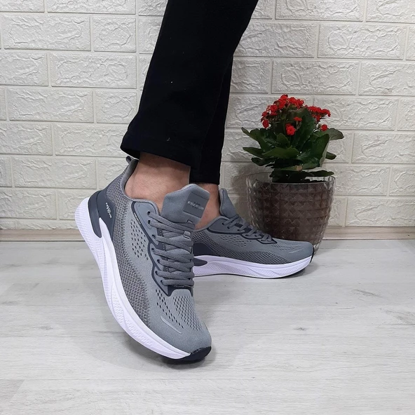 M.P 1603 Gri renk Rahat Koşu Erkek Spor Ayakkabı ürün görseli 1