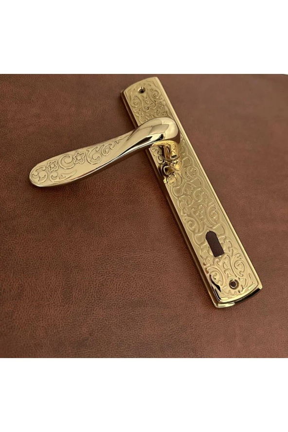 Özen Handles İmza Titanyum ZK19 Zamak Aynalı Oda Kapı Kolu 1 Takım ürün görseli 1