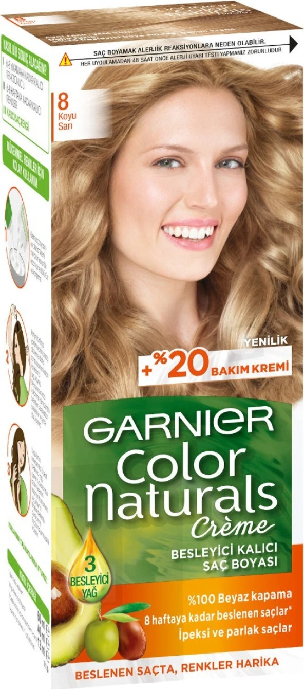 Color Naturals Saç Boyası 8 Koyu Sarı ürün görseli 1