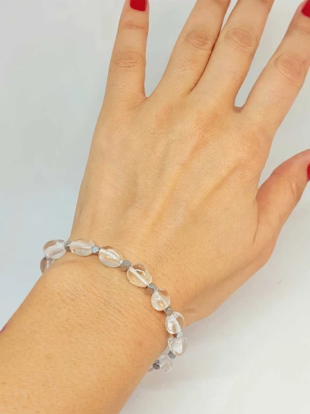 Kristal Kuvars Taşı Tasarım Bileklik (47152) ürün görseli 1