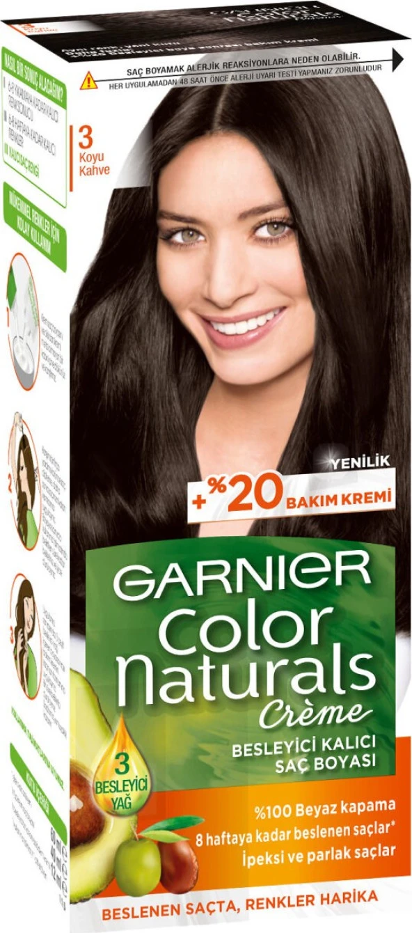 Garnier Color Naturals 3 Koyu Kahve ürün görseli 1