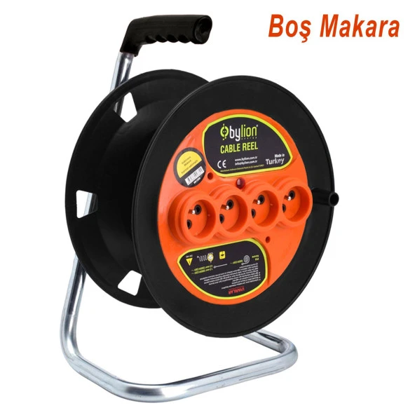 Bylion BOŞ MAKARA Sarım Makarası Kapaksız 4 Prizli Seyyar Kablo Makarası ürün görseli 1