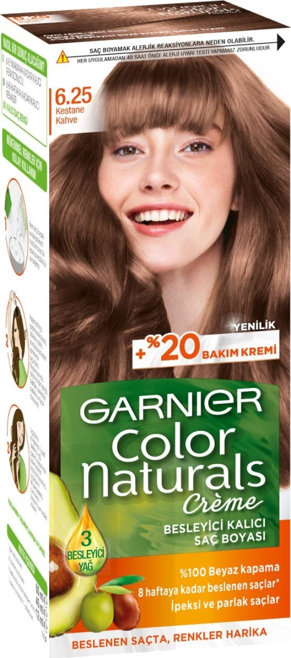 Garnier Color Naturals 6/25 - Kestane Kahve Saç Boyası ürün görseli 1