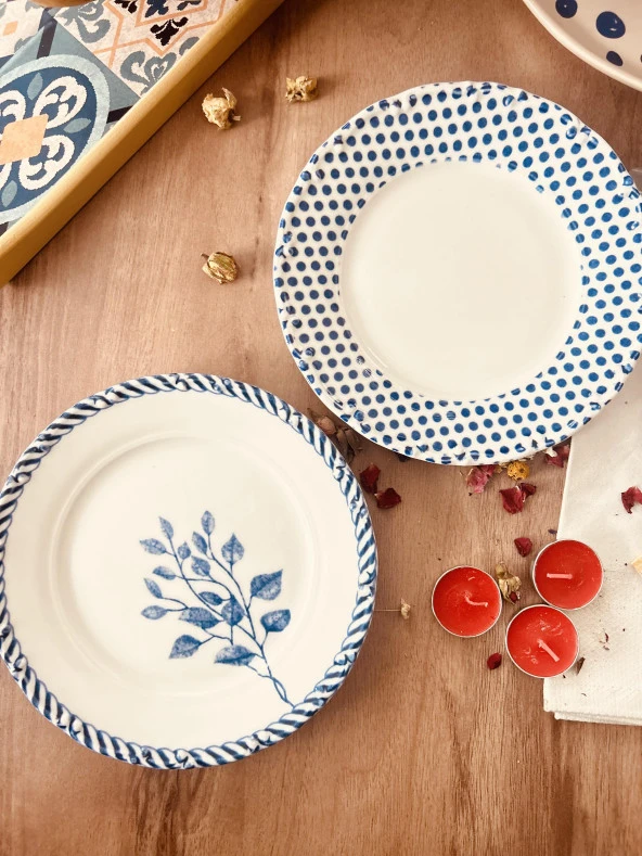 Blue n Fleur 2li Pasta Seti- 19 cm. ürün görseli 1