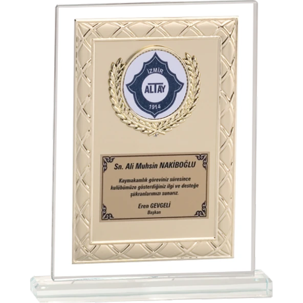 ODAK KUPA - Cam Plaketler - CM-087 A - 18x21 cm ürün görseli 1