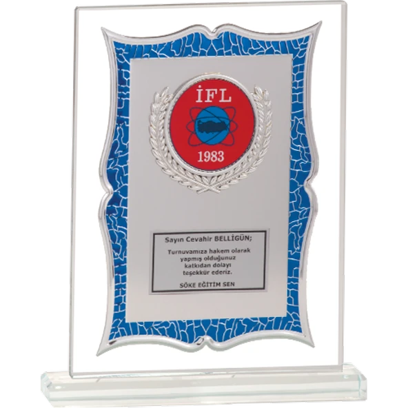 ODAK KUPA - Cam Plaketler - CM-088 B - 18x21 cm ürün görseli 1