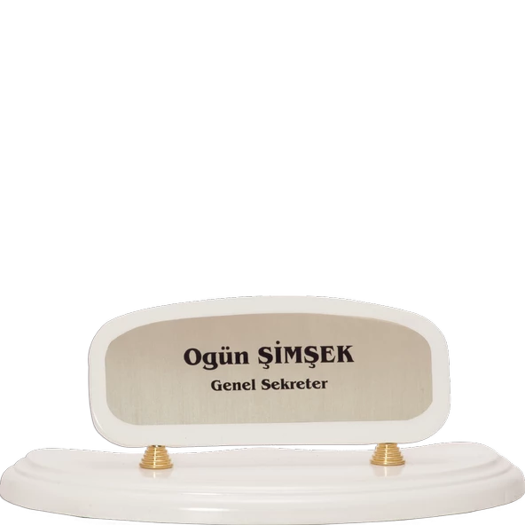 ODAK KUPA - Ahşap ve Cam Masa İsimlikleri - YZ-001 A - 10 cm ürün görseli 1