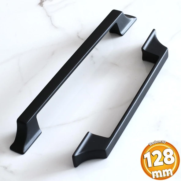 Mostar 128 mm Siyah Kulp Mobilya Mutfak Dolabı Çekmece Dolap Kulpları Kapak Kulpu Kulbu Metal 128 mm ürün görseli 1