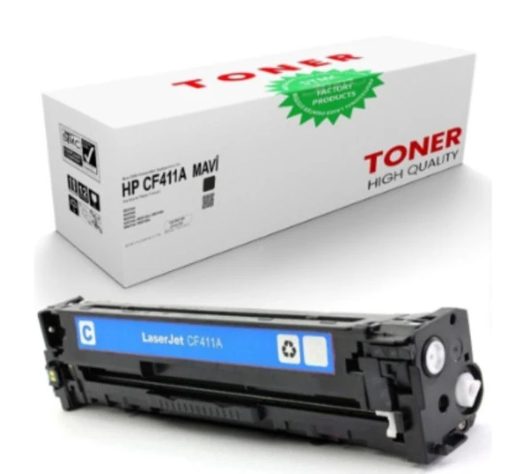 HP Uyumlu CF411A (410A) & CANON Uyumlu CRG-046C Toner MAVİ ürün görseli 1