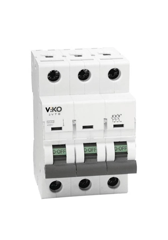 Viko Otomatik Sigorta Trifaze 3x25 Amper C Tipi 4.5 kA ürün görseli 1
