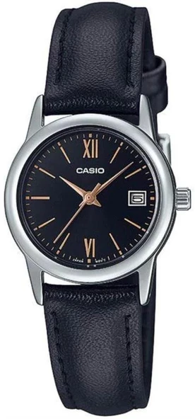 CASIO LTP-V002L-1B3UDF SİYAH DERİ KORDON KADIN KOL SAATİ ürün görseli 1